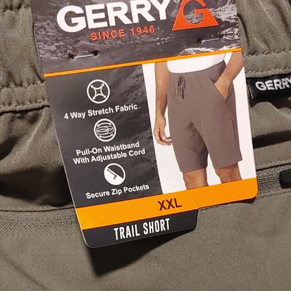 NWT Gerry Men's Trail Short Green XXL - Picture 5 of 5
